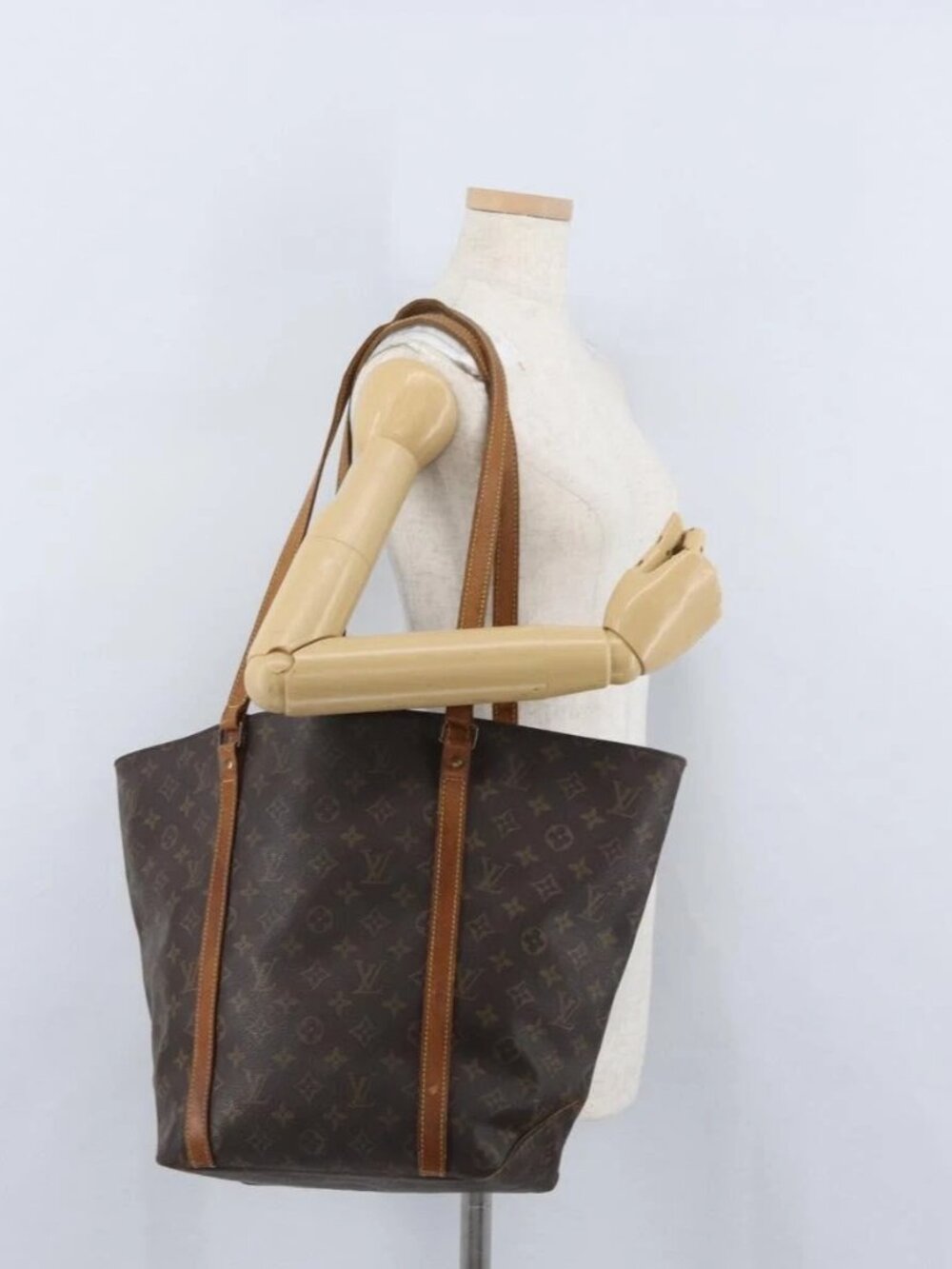 LOUIS VUITTON Monogram Sac Shopping Tote Bag M51108 LV Auth 172358